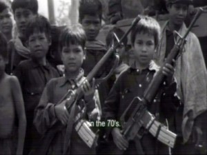 Still from the film Pol Pot and Khieu Samphan: Facing Genocide, as presented by the OCP.